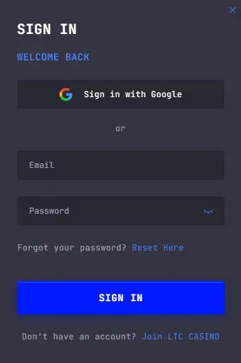 LTCCasino Login